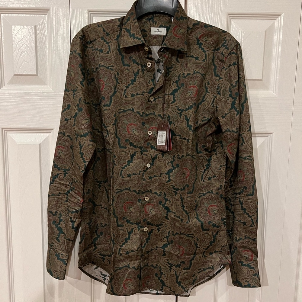 Etro paisley button down size 39 or 15 neck